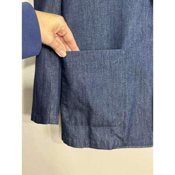 J. Peterman Denim Twill Jacket Cotton Blazer Chore Coat Normcore Preppy, 42 - Picture 8 of 13